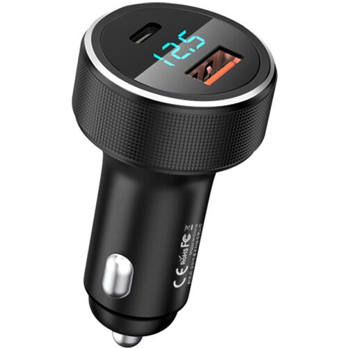 Remax Salo dual auto punjač USB / USB Type-C 58,5 W 4,5A Power Delivery Quick Charge Slike