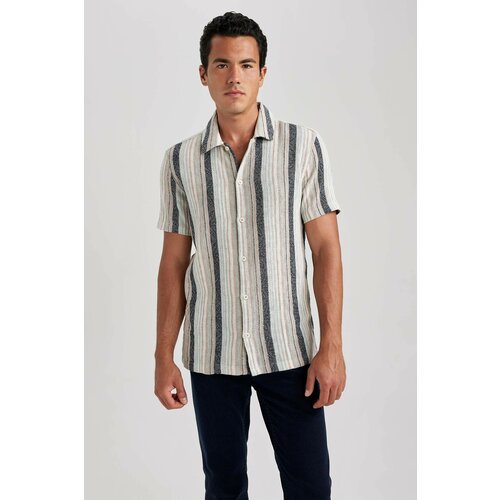 Defacto Regular Fit Cotton Striped Short Sleeve Shirt Cene