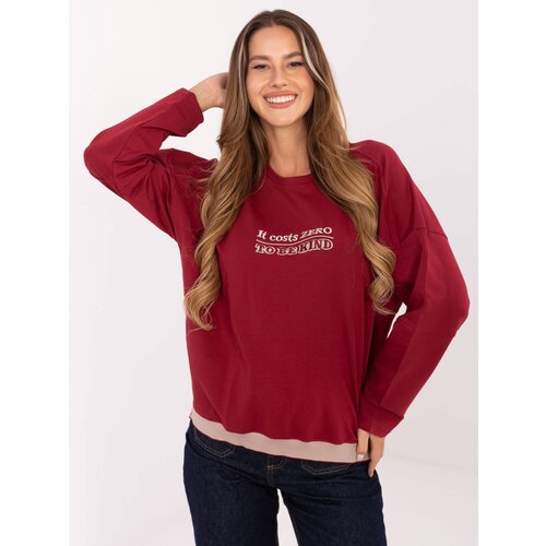 RELEVANCE Blouse-RV-BZ-A907.08P-burgundy Cene