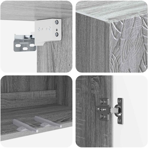  Set ormara 2 pcs Siva Sonoma Konstruirano drvo Slike