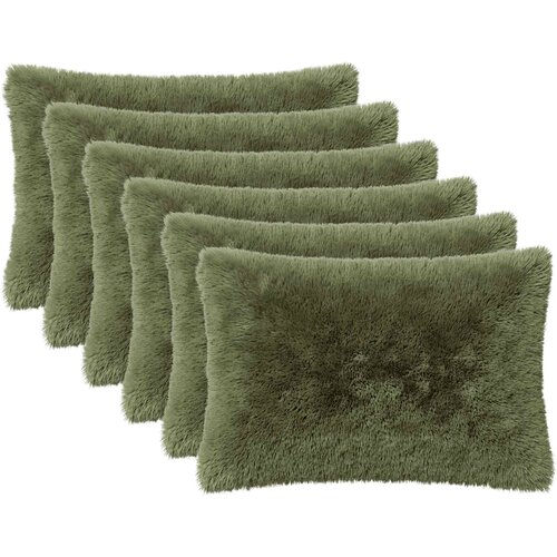  Presvlaka za jastuk 6 pcs HEERLEN Zelena 50 x 80 cm PV flis Cene