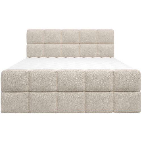 XORA POSTELJA Z VZMETNICO 160 cm x 200 cm , tekstil bež Slike