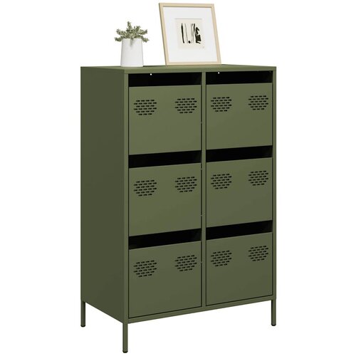 Furnova Visoka omara olivno zelena 68x39x101,5 cm jeklo, (21954909) Cene