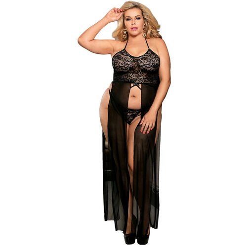 Penthouse Subblime Queen Plus - Vestido Parte Superior E Thong Set Preto, (21263667) Slike