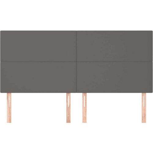 VidaXL Uzglavlje 4 kom sivi 90x5x78/88 cm od umjetne kože Slike