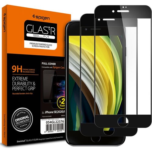 Spigen KALJENO STEKLO 2-PAK ZA IPHONE 7 8 SE 2020 2022 ČRN, (22000798) Cene