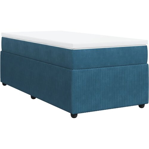 Maison Chic Box spring postelja - Vzmetna postelja z vzmetnico temno modra 100x200 cm žamet SL10461, (21905892) Slike