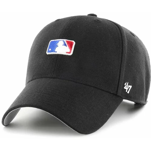 47 Brand Bombažna bejzbolska kapa MLB Batter Man črna barva
