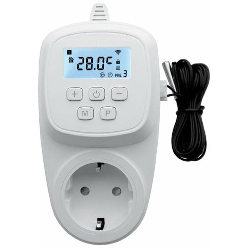 prog. žični digitalni sobni termostat sa utičnicom Slike