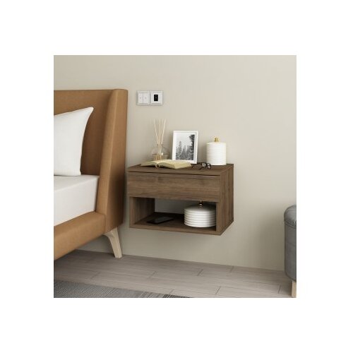 Hanah home Rıbes - walnut walnut nightstand Cene