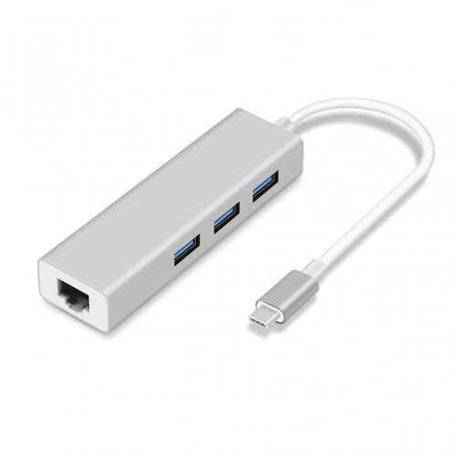  JWD-T5 Adapter Tip C na 3 USB 3.0 + RJ45, Srebrni Cene