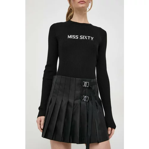 Miss Sixty Suknja boja: crna, mini, širi se prema dolje