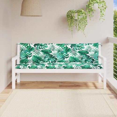  The Living Store Blazina za vrtno klop 2 kosa vzorec listov 180x50x7 cm tkanina - Blazina Za Vrtno Klop, (21471321) Slike