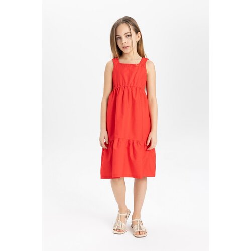 Defacto Girl's Poplin Strap Dress Cene