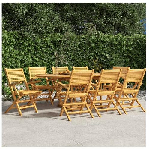  Sklopive vrtne stolice 8 kom 55x62x90 cm od masivne tikovine Cene