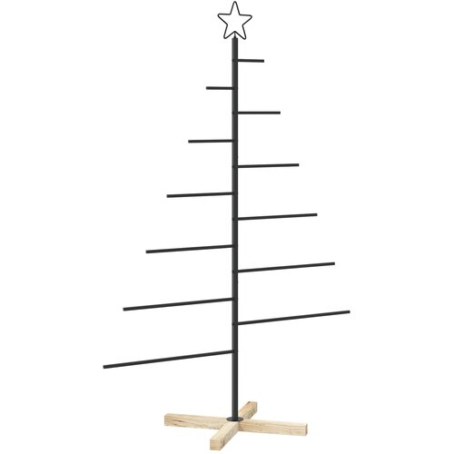  Metalna božićna jelka KUOPIO 150 cm Čelik Crna Slike
