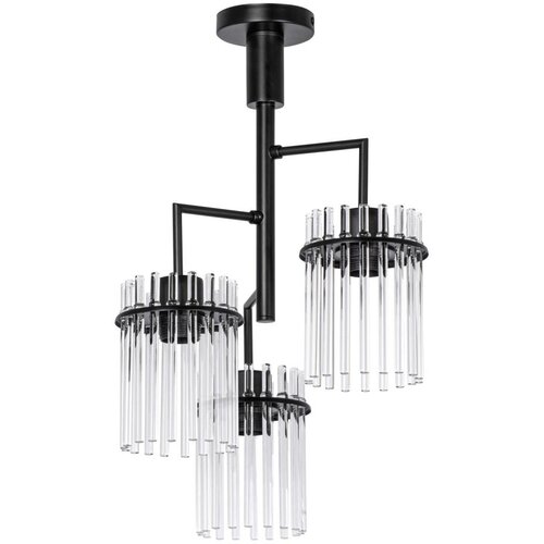  Luster na &scaron;ipci 3xE27/60W/230V crna/prozirna Cene