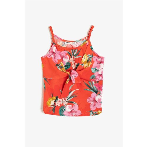 Koton Girl&amp;#039;s Red Floral Patterned Blouse Slike