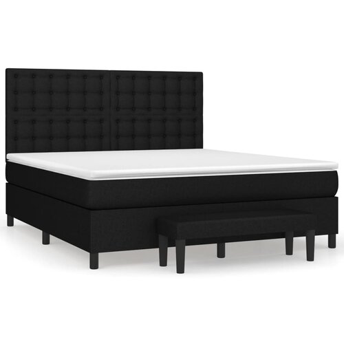 Maison Chic Box spring postelja - Vzmetna postelja z vzmetnico črna 160x200 cm blago SL1916, (21889066) Cene