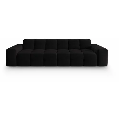 Micadoni Home Sofa crni baršun 255 cm Kendal -