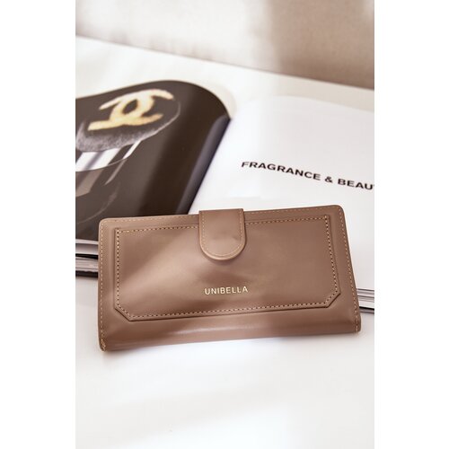  Ladies Wallet Made Of Eco Leather Dark Beige Kalinessa Slike