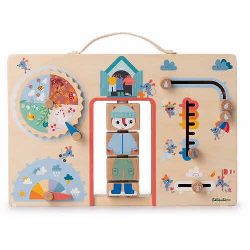 Lilliputiens® Activity Board - oblačimo se v skladu z vremenom - lisica Alice Cene