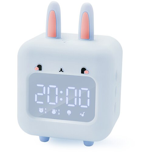 Generic Budilka za otroke, digitalna budilka za otroke, srčkana zajčja budilka za dekleta, budilka z belim šumom, nočna lučka z USB, (21125801) Cene