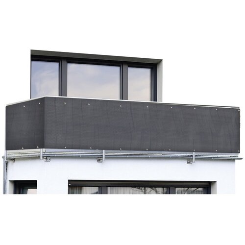 Maximex Črn plastičen balkonski zastor 500x85 cm &ndash; Cene