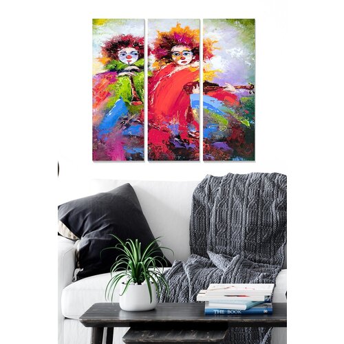Wallity MDF1145887 multicolor decorative mdf painting (3 pieces) Slike