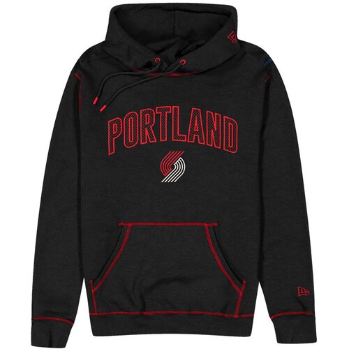 New Era mu&amp;scaron;ki Portland Trail Blazers City Edition 2023 Black pulover sa kapuljačom Slike