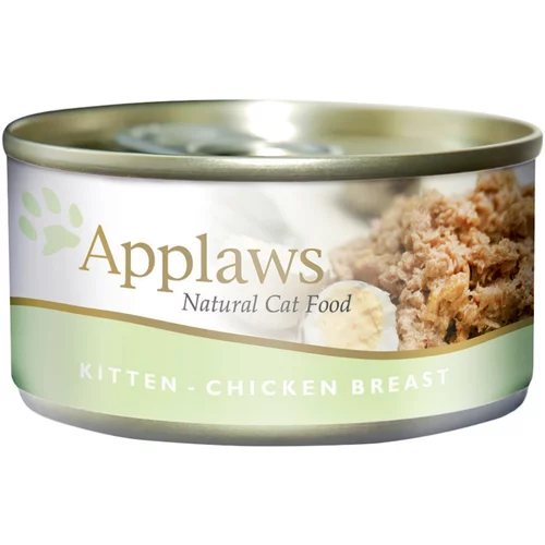 Applaws mešano pakiranje suha & mokra hrana - 2 kg Kitten-suha hrana + 6 x 70 g piščančja prsa Kitten hrana