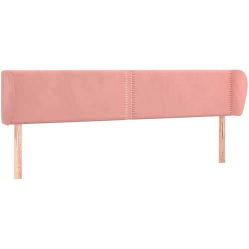 Maison Chic Posteljno vzglavje - Vzglavna omarica - Nočna omarica z u&amp;scaron;esi roza 183x23x78/88 cm žamet, (21708861) Slike