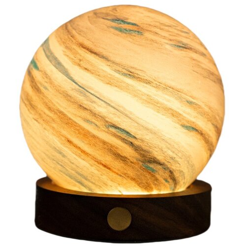 Gingko LED namizna svetilka v temni naravni barvi s steklenim senčilom (višina 9 cm) Polar Cloud – Cene