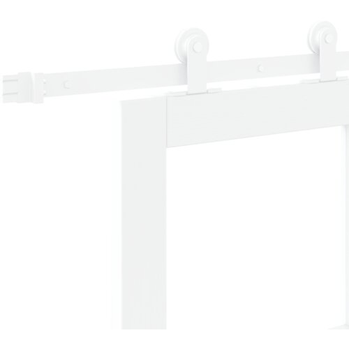 vidaXL drsna vrata s kompletom strojne opreme 'ORKDAL'bela iz masivnega lesa in stekla, notranja vrata z steklom 'ORKDAL'bela 73.5x211x4 cm Cene