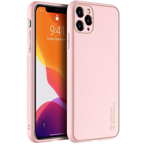 Dux ducis Yolo elegantno kući&amp;scaron;te izrađeno od meke TPU i PU kože za iPhone 11 Pro Max pink boje Slike