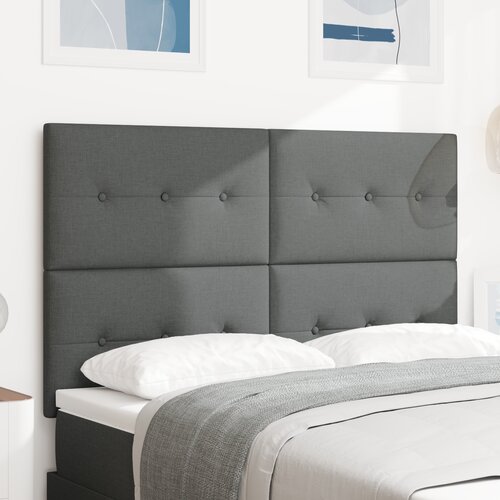 VidaXL LED uzglavlje Tamno sivo 80 cm Tkanina Slike
