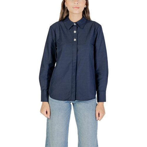 Jacqueline De Yong Srajce &amp;amp; Bluze Jdysoho L/S Loose Button Shirt Wvn 15357430 Modra Slike