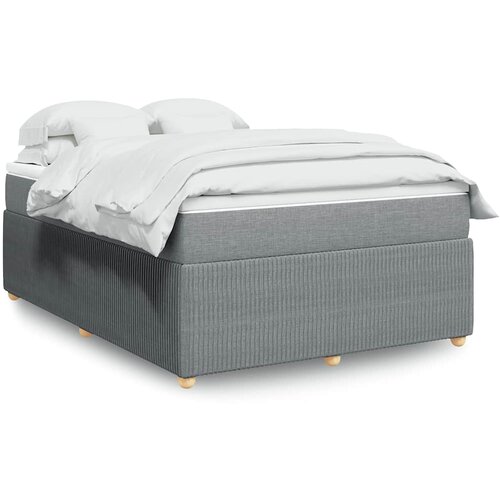  Krevet box spring s madracem svjetlosiva 160x200 cm tkanina Cijene
