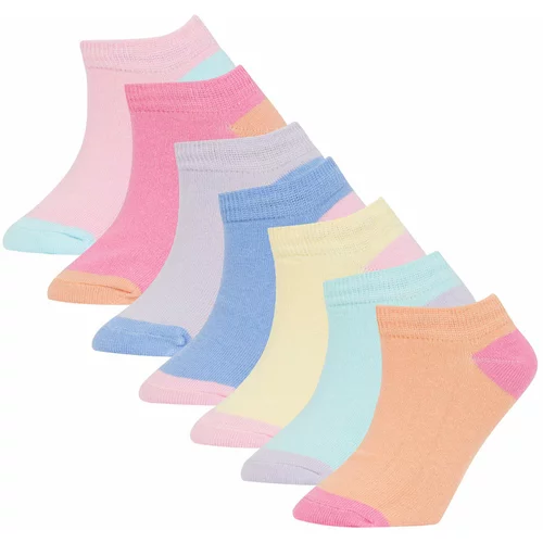 Defacto Girls 7-Pack Cotton Booties Socks