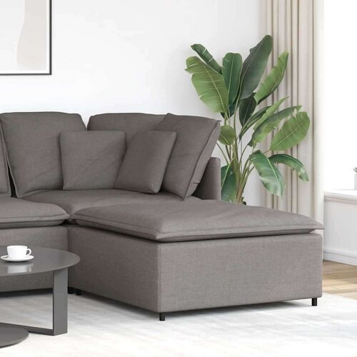  Modularni kauč s podnožjem sivo-smeđi 100x100x48 cm - Sivo-smeđa tabure Slike
