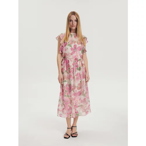 Reserved - Šifonska cvjetna haljina - šaren