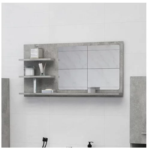  Kopalniško ogledalo betonsko sivo 90x10,5x45 cm iverna plošča