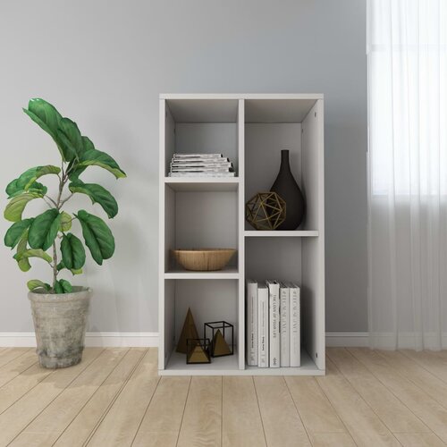 VidaXL Knjižna omara / komoda bela 50x25x80 cm iverna plo&amp;scaron;ča Slike