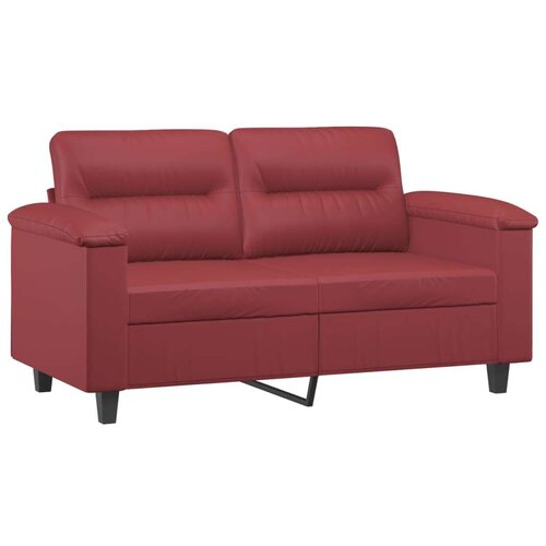 vidaXL Dvosjed od tkanine crvena boja vina 120 cm od umjetne kože Cene