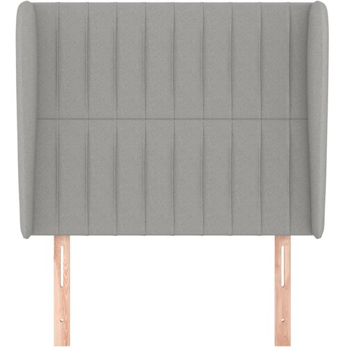 Uzglavlje s u&amp;scaron;ima svjetlosivo 93x23x118/128 cm od tkanine Slike
