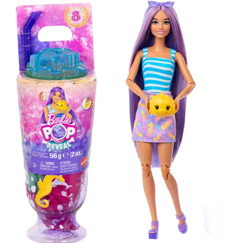 Mattel Barbie Reveal di&scaron;eča serija Shaker z vijoličnolaso punčko in morskim konjičkom - Cene