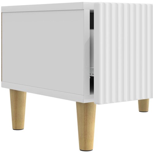  ormar s ladicama Bijela visokog sjaja 147 x 34,5 x 30 cm Slike