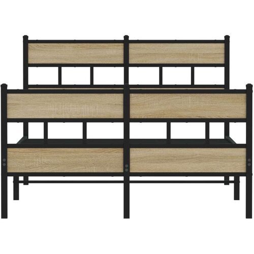 VidaXL Metalni okvir kreveta bez madraca boja hrasta sonome 120x190 cm Slike