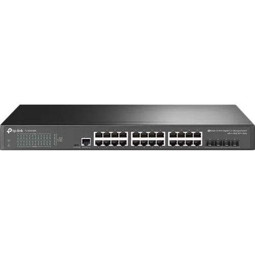 Tp-link JetStream 24-Port Gigabit L2+ Managed Switch with 4 10G SFP+ slots, support SDN Controller, abundant...