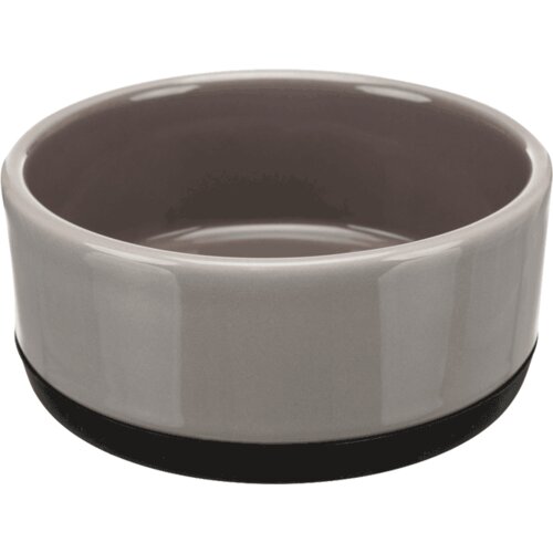 Trixie posuda za pse keramička s gumenim rubom 0,4 l/fi-12 cm siva Cene